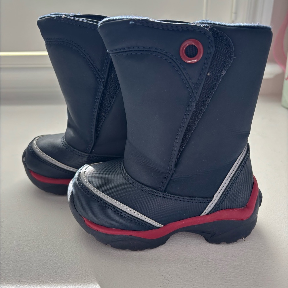 Lands End Kids' Navy and Orange Snow Winter Boots